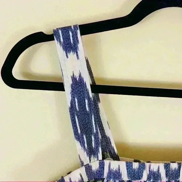 J. Crew Geometric Print Peasant Ruffle Flounce Cropped Cotton Tank Top Size 2 - Picture 14 of 14